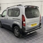 Peugeot Rifter wheelchair accessible vehicle rear three quarter view SG23XYD