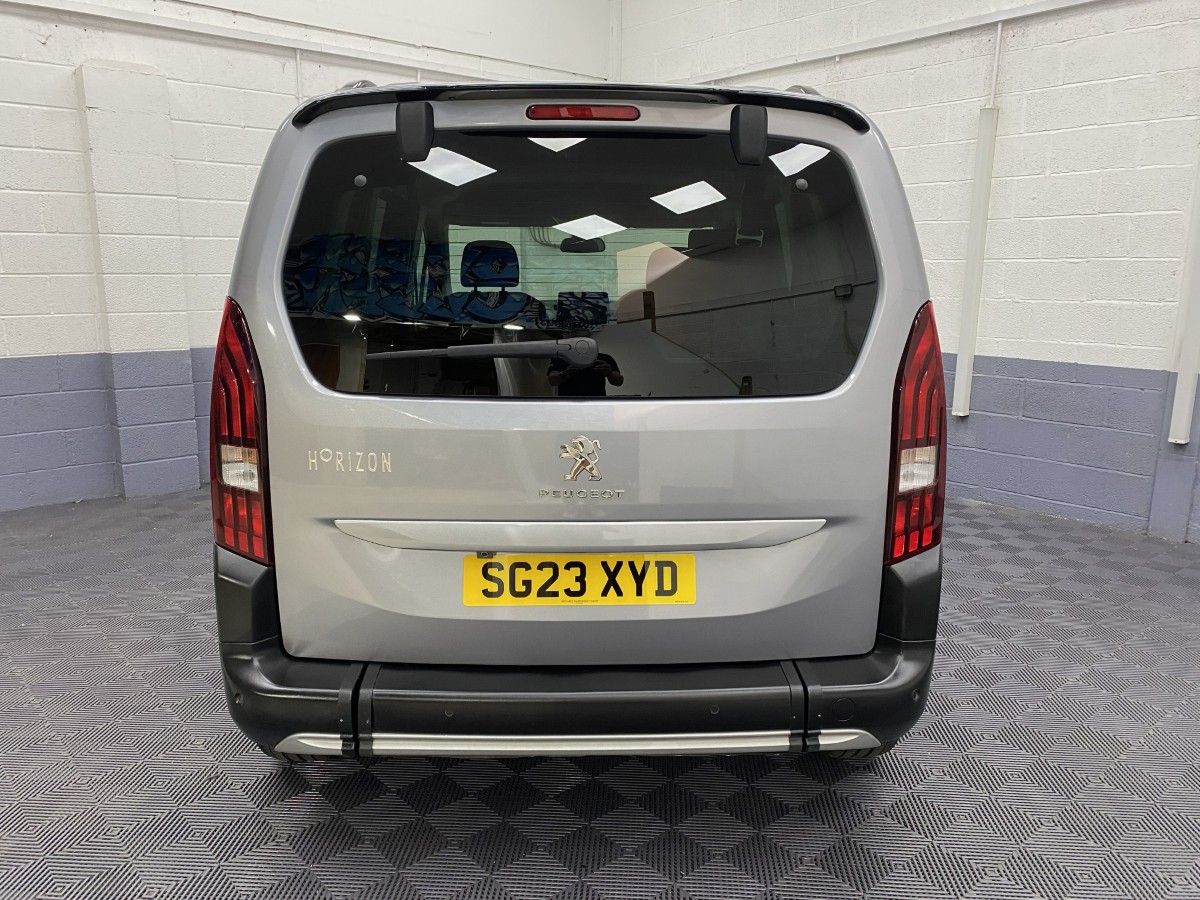 Peugeot Rifter wheelchair accessible vehicle rear view G23XYD