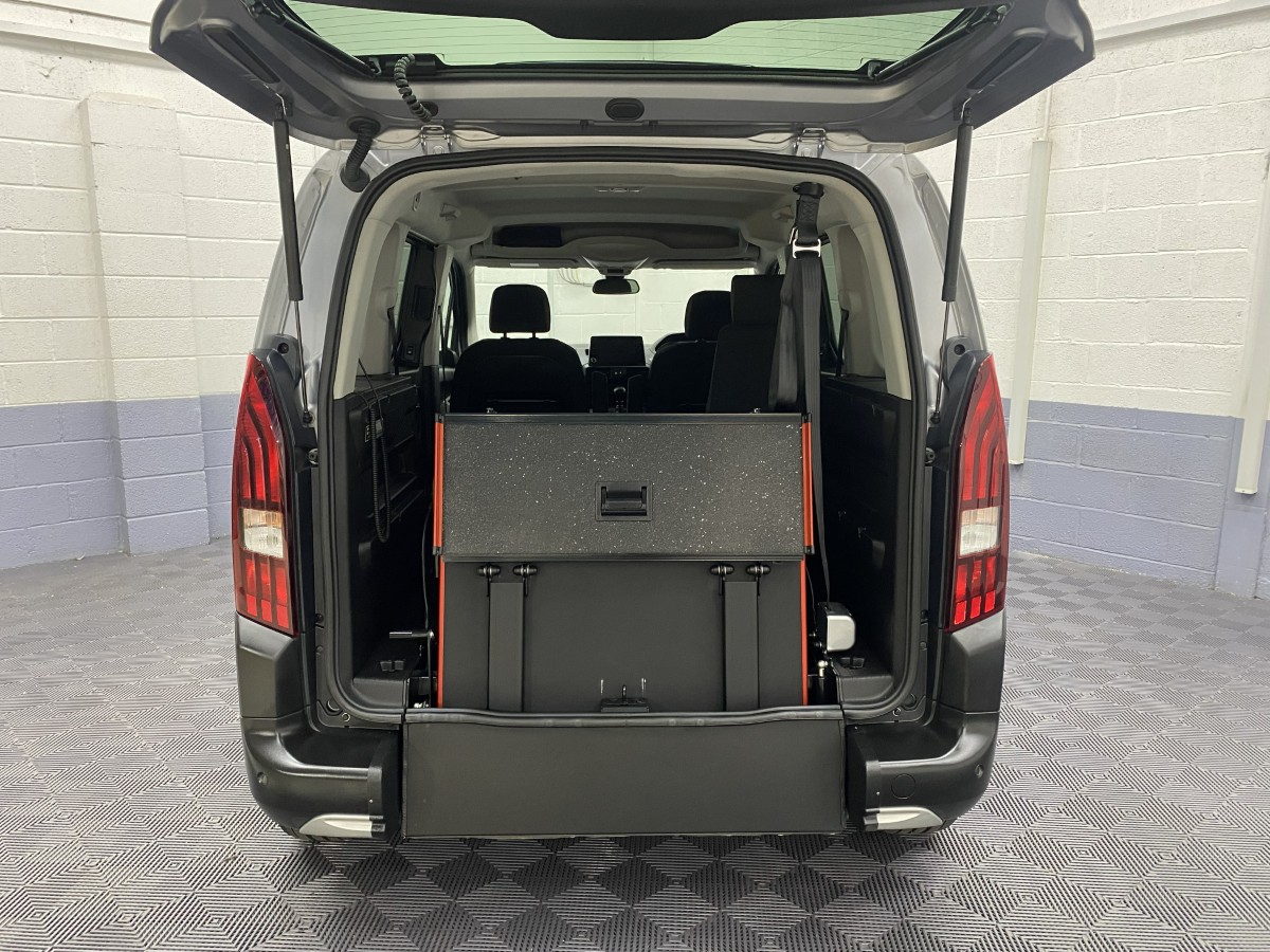 Peugeot Rifter wheelchair accessible vehicle with wheelchair ramp in the stored position SG23XYD