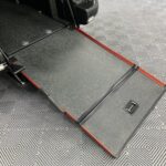 The rear ramp deployed on Peugeot Rifter wheelchair accessible vehicle SG23XYD