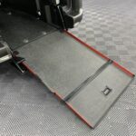 Rear wheelchair ramp in the deployed position fitted to Peugeot Rifter SH71ONK