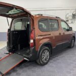 Peugeot Rifter WAV Rear Three Quarter View with Ramp deployed SH71ONK