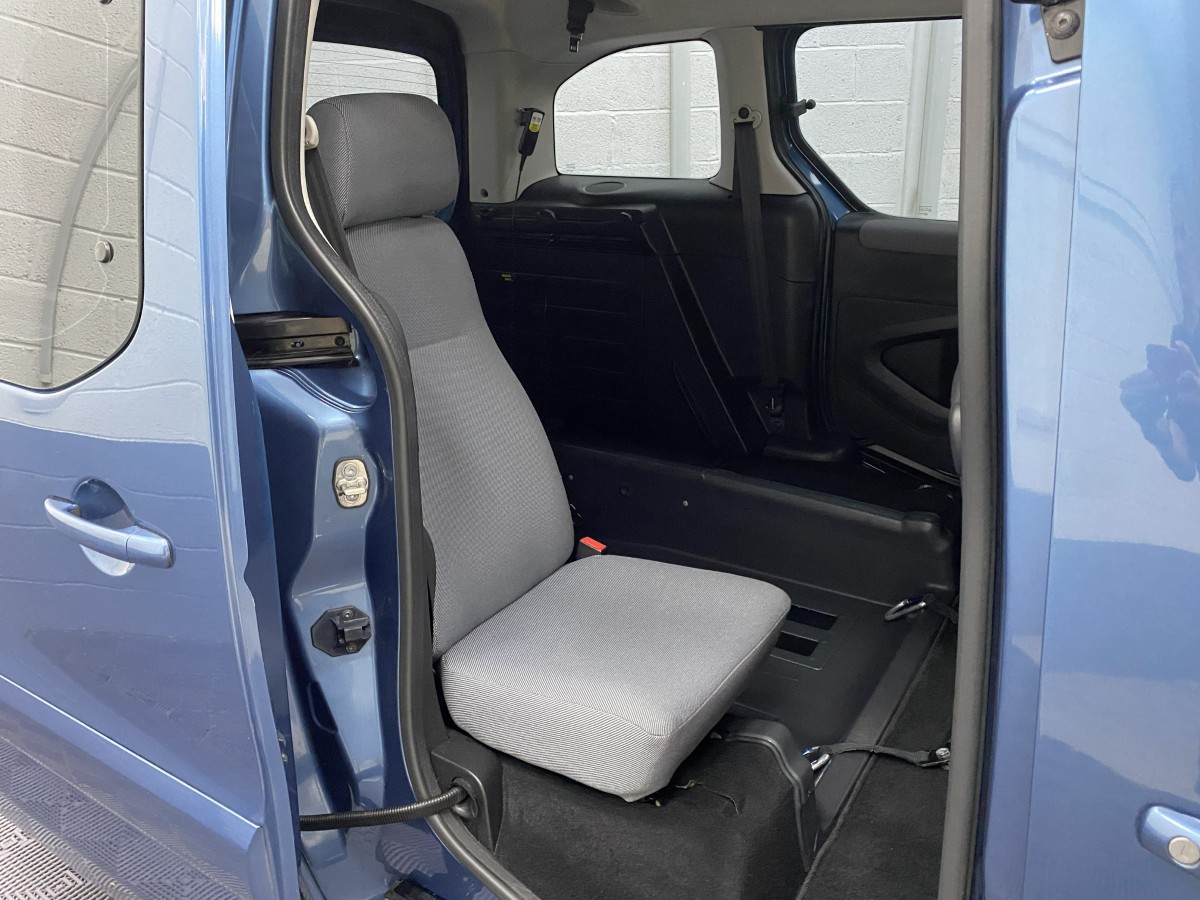 2014 Peugeot Partner wheelchair accessible vehicle rear single seat in the wheelchair area SF64FNS