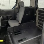 2014 Peugeot Partner wheelchair accessible vehicle rear wheelchair area via side door also showing lowered floor section SF64FNS