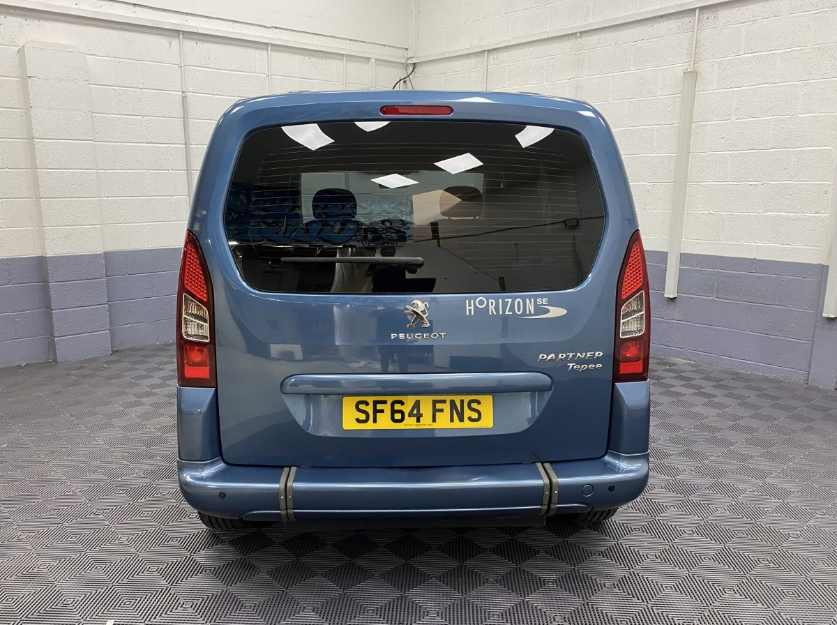 2014 Peugeot Partner wheelchair accessible vehicle rear view with tailgate closed SF64FNS