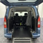 2014 Peugeot Partner wheelchair accessible vehicle rear wheelchair access with wheelchair ramp deployed SF64FNS