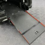 2023 Peugeot Rifter Automatic wheelchair accessible vehicle. Rear wheelchair ramp close up. SB23XNG