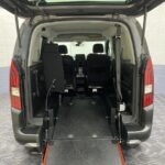 2023 Peugeot Rifter Automatic wheelchair accessible vehicle rear wheelchair area showing lowered rear floor section. SB23XNG