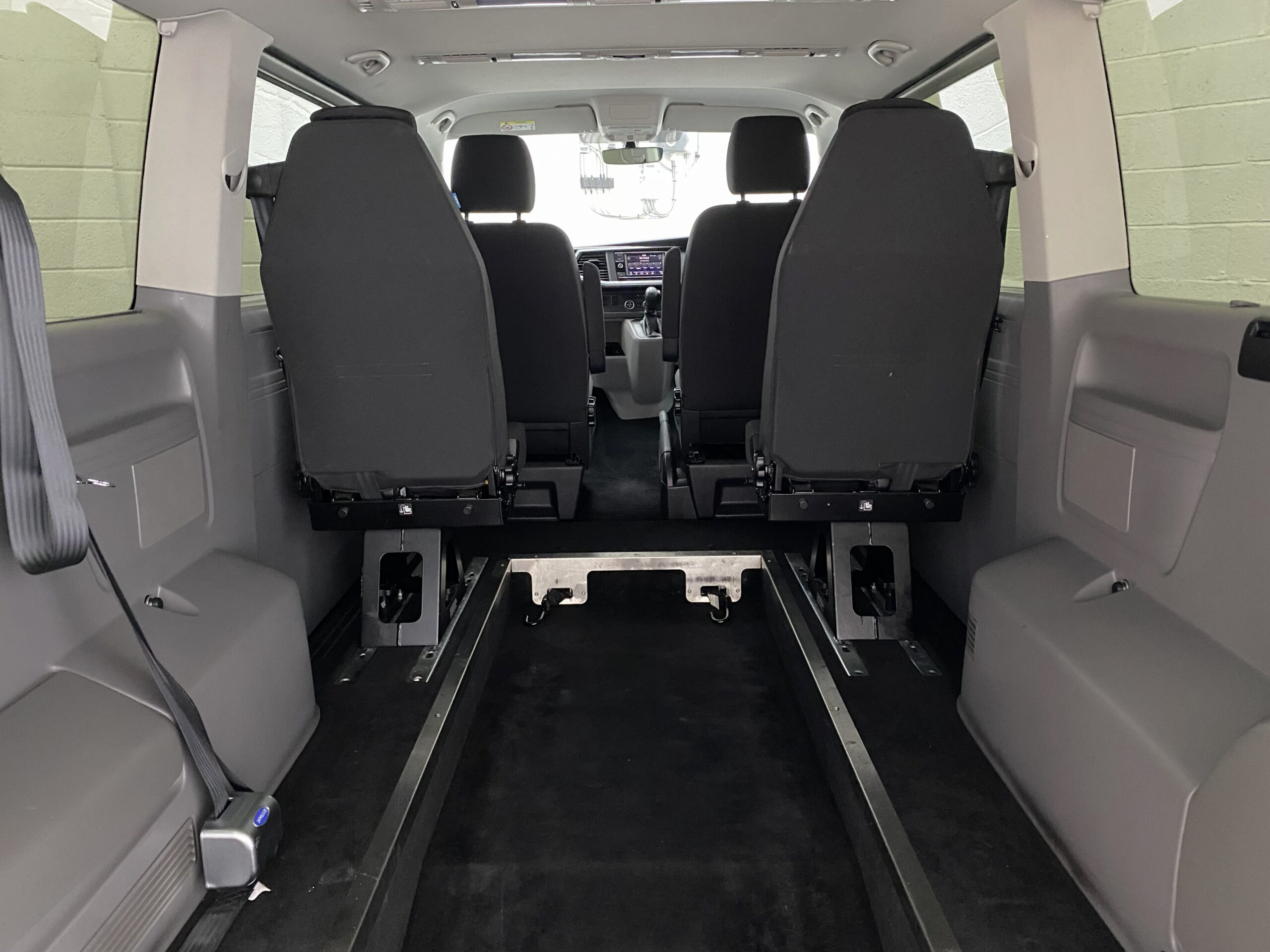 Volkswagen Transporter T6.1 Automatic Wheelchair accessible vehicle rear wheelchair area with lowered floor section YB21VXV