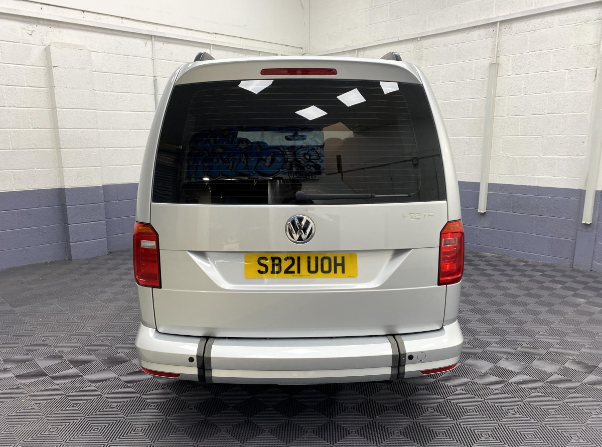 Volkswagen Caddy Maxi wheelchair accessible vehicle rear view SB21UOH