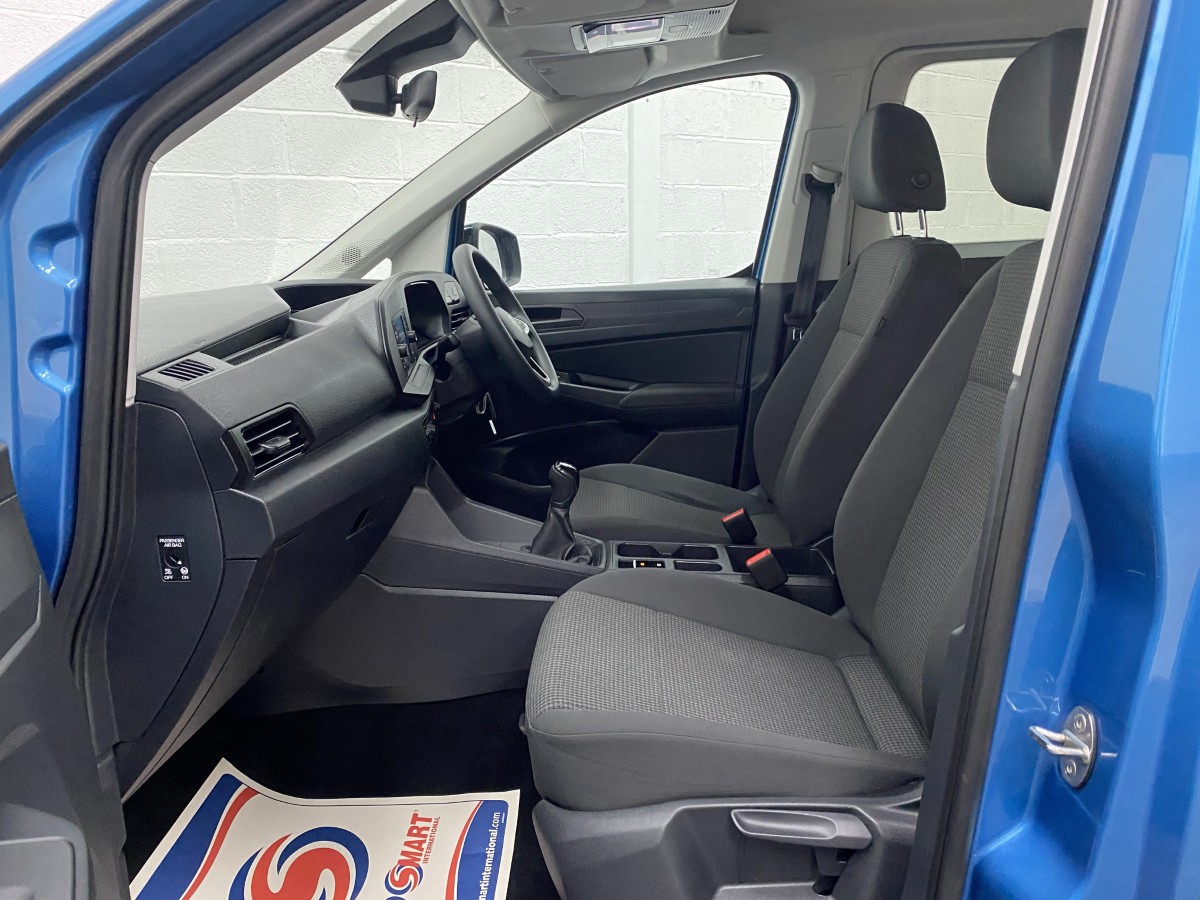2022 Volkswagen Caddy Maxi Petrol wheelchair accessible vehicle front seats from side NK72AUL