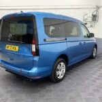 2022 Volkswagen Caddy Maxi Petrol wheelchair accessible vehicle rear three quarter view showing offside NK72AUL