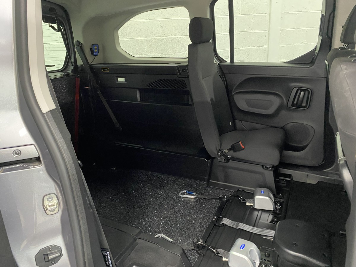 A Peugeot Rifter Plus LWB Automatic Wheelchair Accessible Vehicle rear wheelchair space SB24MJY