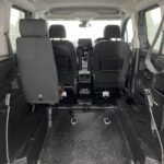 The rear wheelchair area and lowered floor on a Peugeot Rifter wheelchair accessible vehicle SF69HMG