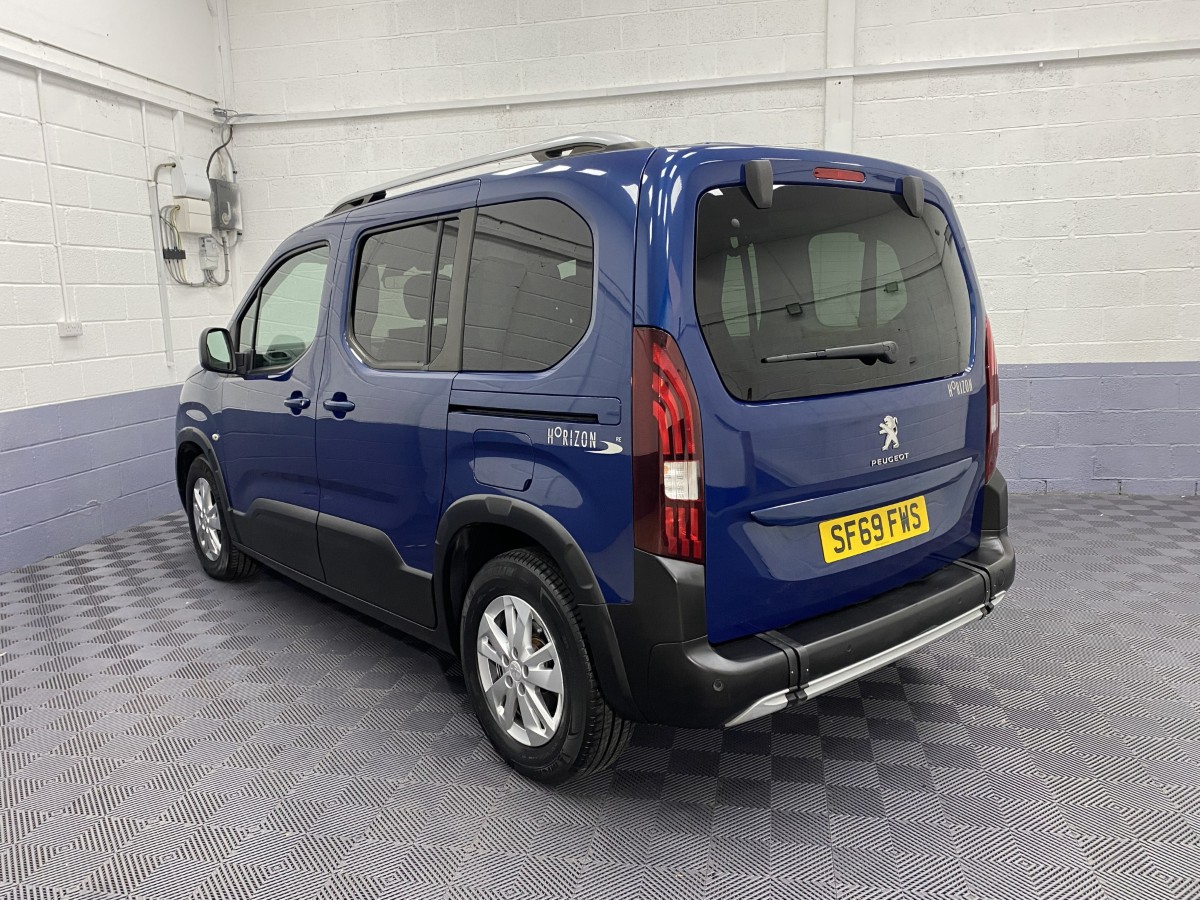 Peugeot Rifter Wheelchair Accessible Vehicle rear three quarter view SF69FWS