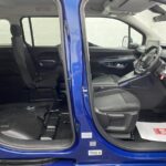 Peugeot Rifter wheelchair accessible vehicle side interior view showing front seats and single rear seat SF69FWS